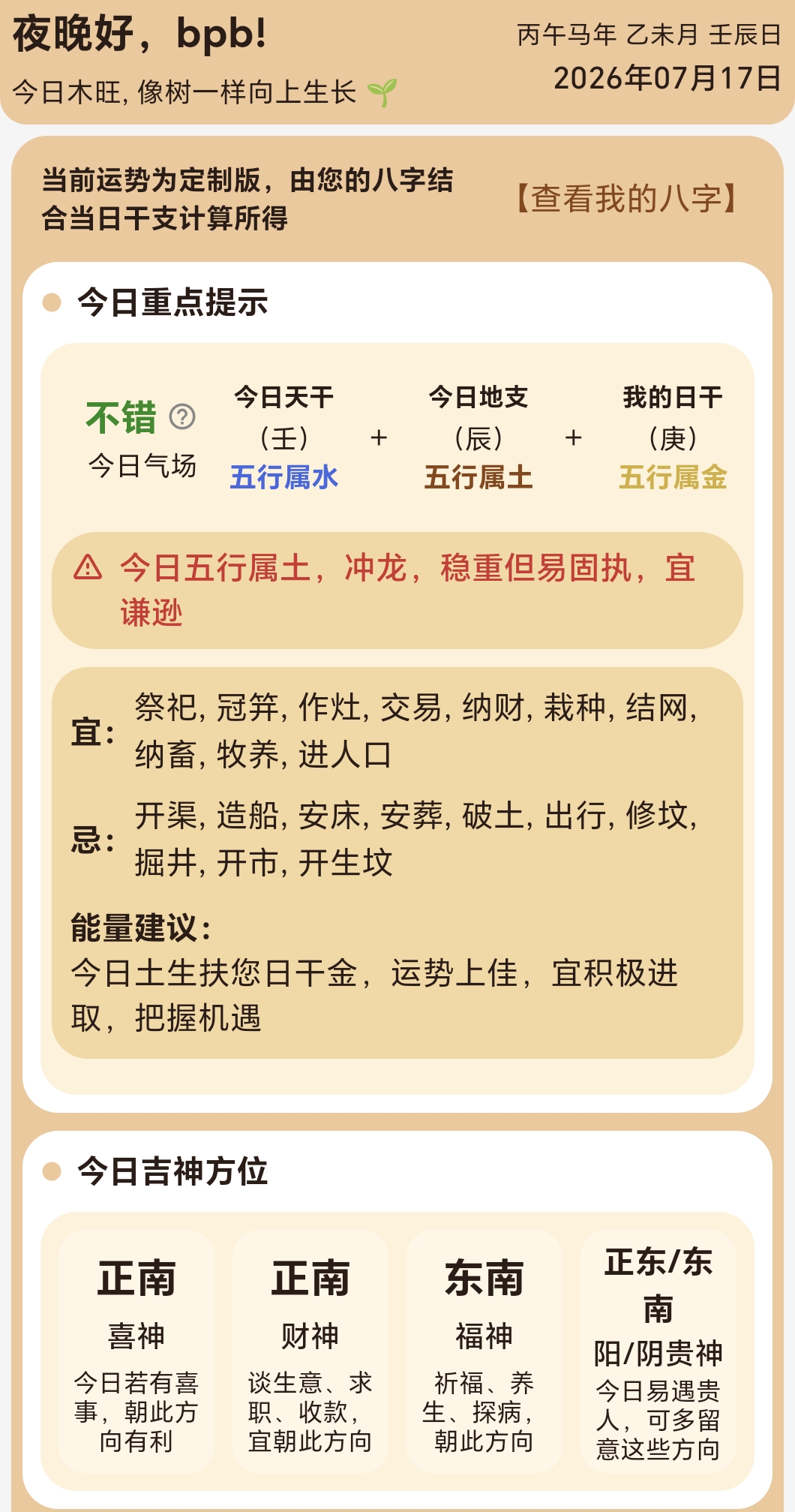 八字运势分析